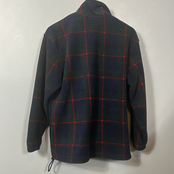 Vintage 90's Ralph Lauren Plaid Full Zip Fleece Unisex Jacket Petite M - Picture 13 of 14